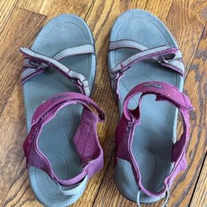 Teva Women's Maroon and Gray Sandals